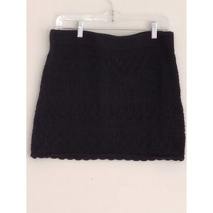 H&M Women's Knit Short Black Skirt Size Medium